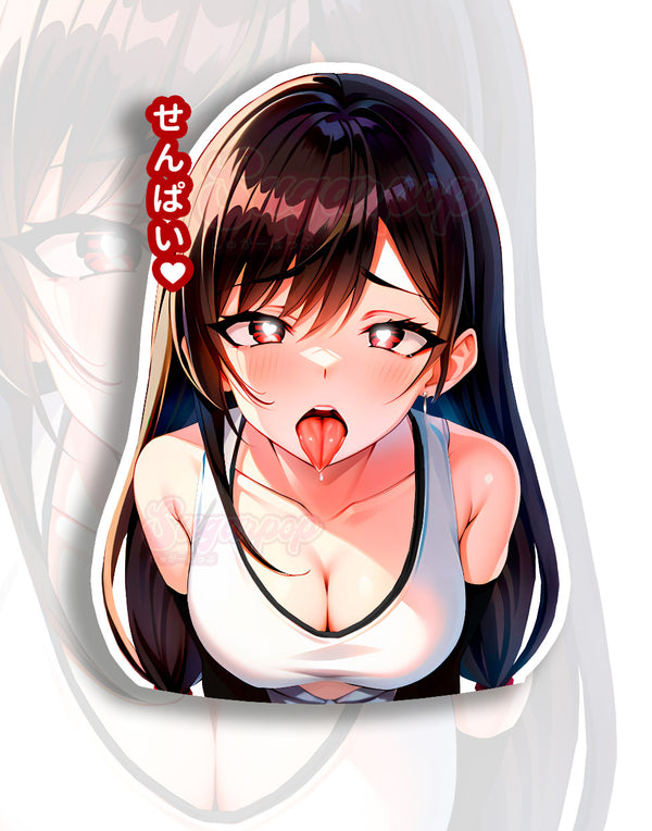 Sticker Peeker Ahegao - Tifa Lockhart