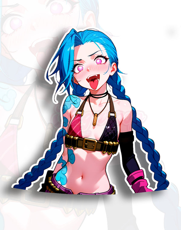 Jinx League of Legends Ahegao Sticker