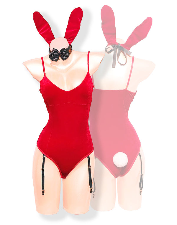 Red Velvet Bunny Bodysuit