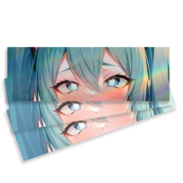 Sticker Peeker Anime Girl Stare - Hatsune Miku