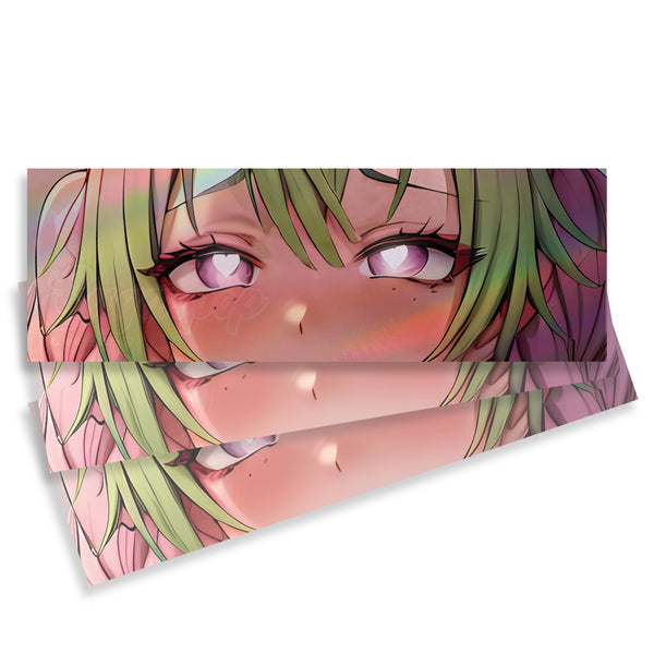 Sticker Peeker Anime Girl Stare - Demon Slayer Mitsuri