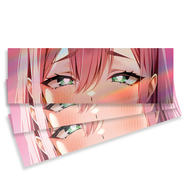 Sticker Peeker Anime Girl Stare - Zero Two