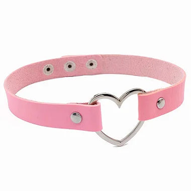 Pink Heart Choker